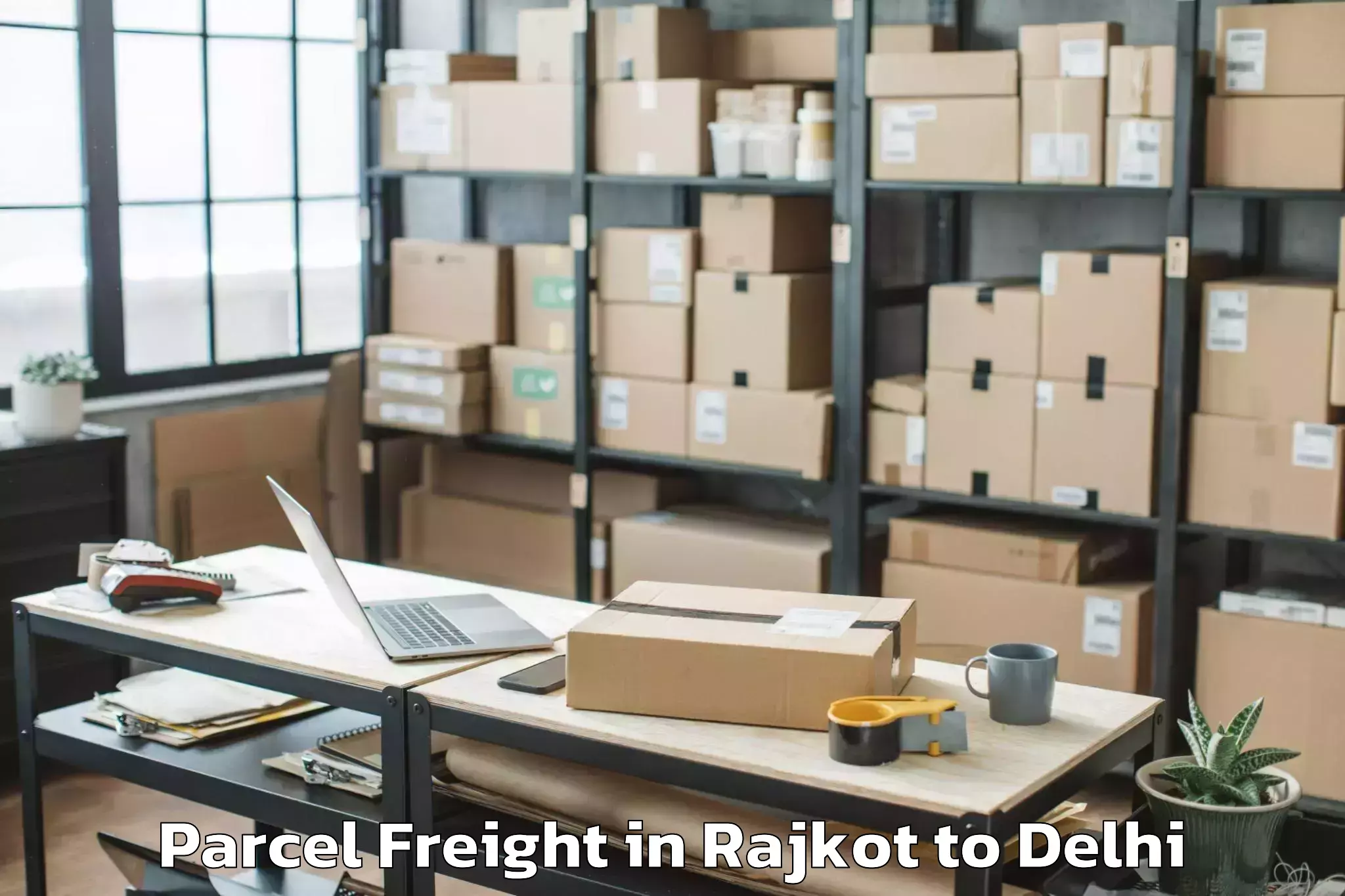 Discover Rajkot to Dlf Emporio Mall Parcel Freight